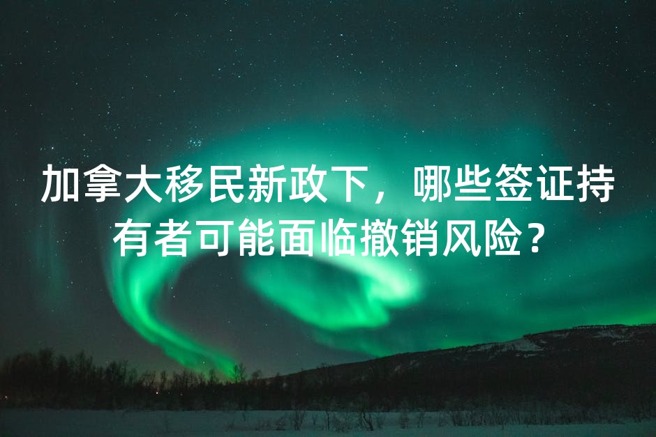 加拿大移民新政下，哪些签证持有者可能面临撤销风险？