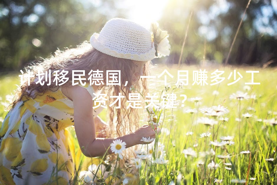 计划移民德国，一个月赚多少工资才是关键？